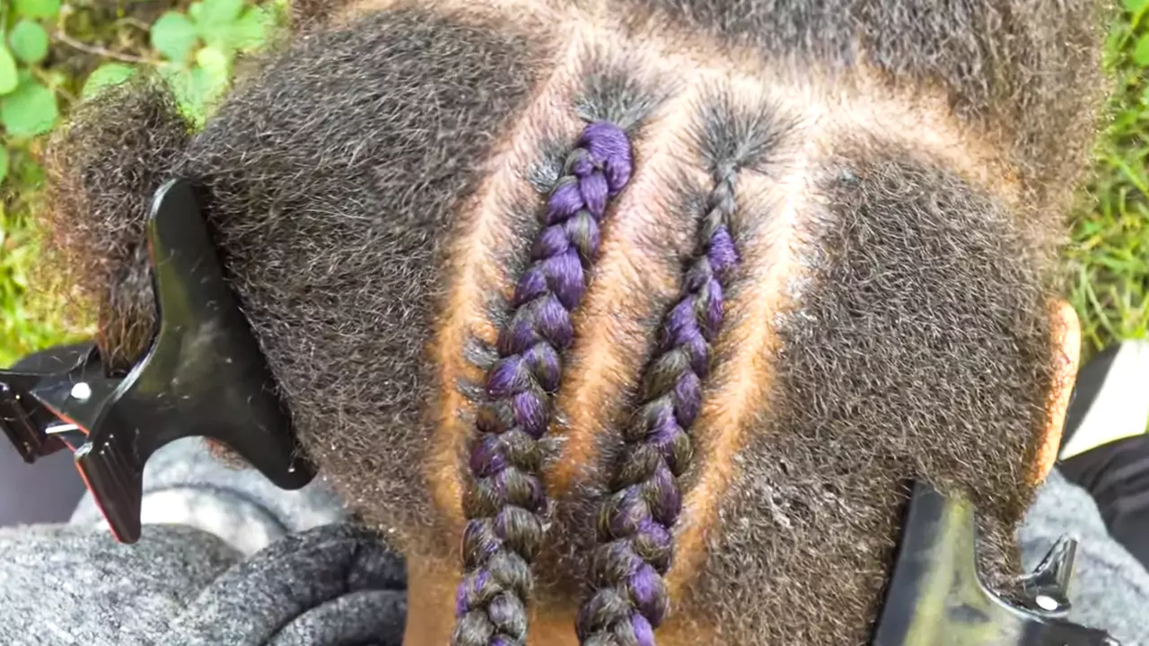 how to cornrow with extensions for beginners