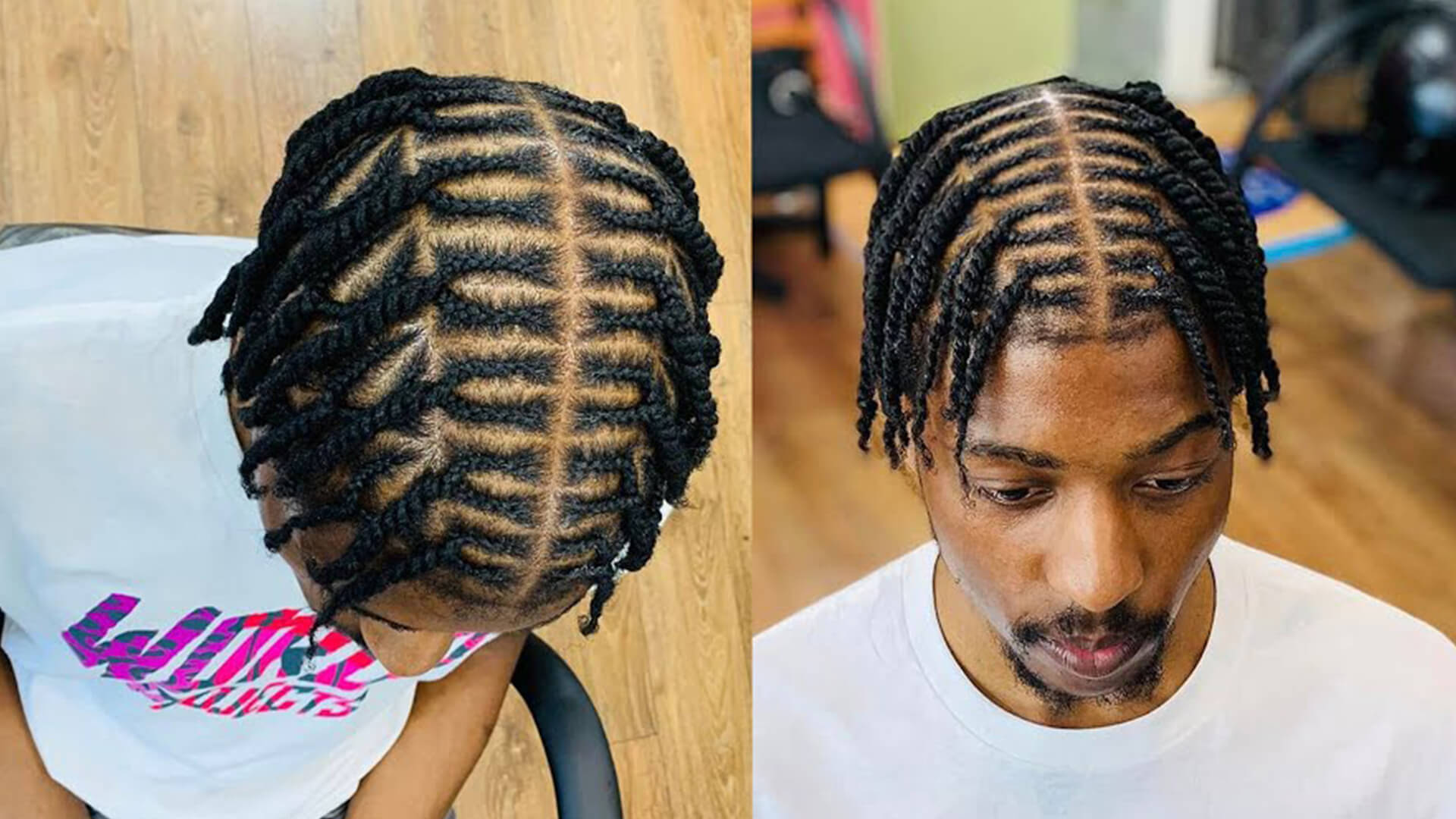 Corn Twist with Natural Hair